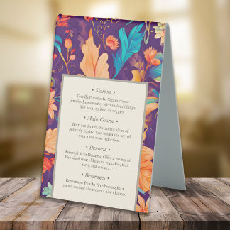 Plaque De Table Sunny Botanical Festive Floral Retraite Party