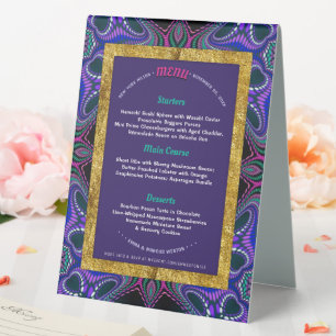 Plaque De Table Super Blacklight Love Special Event Menu