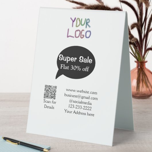 Plaque De Table super-vente escompte d'entreprise numérisation cod (En SItu (Tableau))
