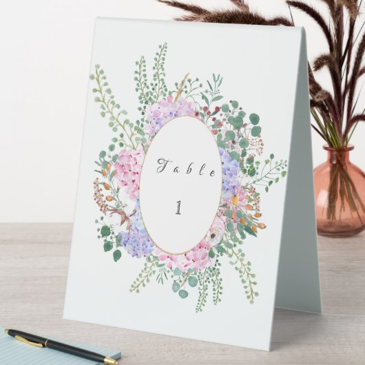 Plaque De Table Support de table mariage Hydrangea 2 (En SItu (Tableau))