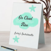 Plaque De Table Sur un nuage neuf nuages pastel vert étoile enterr (En SItu (Tableau))