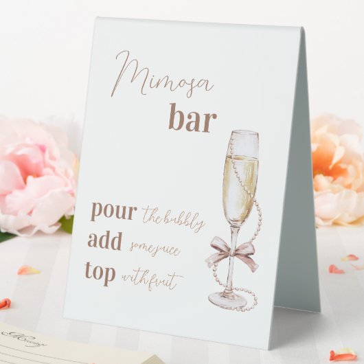 Plaque De Table Symbole Brunch et Bubbly Mimosa Bar 8x10 (In SItu (Mariage))