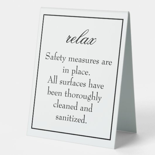 Plaque De Table Symbole classique simple blanc nettoyant (Recto)