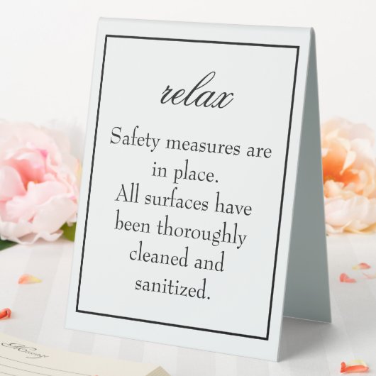 Plaque De Table Symbole classique simple blanc nettoyant (In SItu (Mariage))