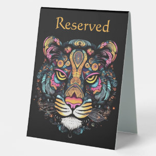 Plaque De Table Symbole de la table de la Tiger Head