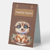 Plaque De Table Symbole de la table Meerkat (Verso)