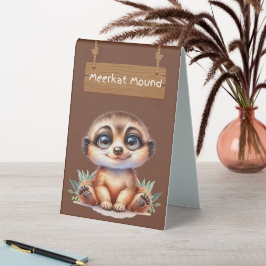 Plaque De Table Symbole de la table Meerkat (En SItu (Tableau))