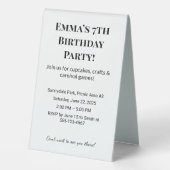 Plaque De Table Symbole de la tente de table d'anniversaire person (Verso)