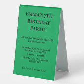 Plaque De Table Symbole de la tente de table d'anniversaire person (Recto)