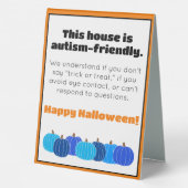 Plaque De Table Symbole de la tente de table de l'autisme (Verso)