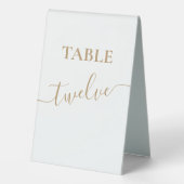 Plaque De Table Symbole de la tente de table de script or moderne (Verso)
