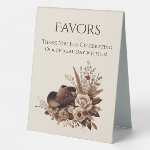 Plaque De Table Symbole de mariage Favor Casquette avec fleurs