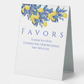 Plaque De Table Symbole de mariage-méditerranéen-citrons- (Recto)