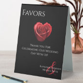 Plaque De Table Symbole de mariage préféré en forme de coeur rouge (En SItu (Tableau))