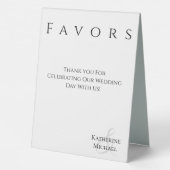 Plaque De Table Symbole de mariage préféré noir et blanc- (Verso)