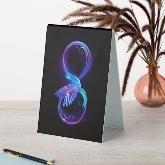 Plaque De Table Symbole de Neon Infinity par Glowing Hummingbird (En SItu (Tableau))