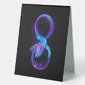 Plaque De Table Symbole de Neon Infinity par Glowing Hummingbird (Recto)