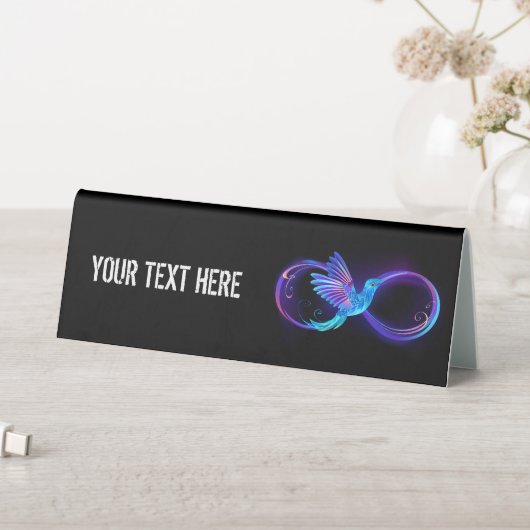 Plaque De Table Symbole de Neon Infinity par Glowing Hummingbird (En SItu (Tableau))