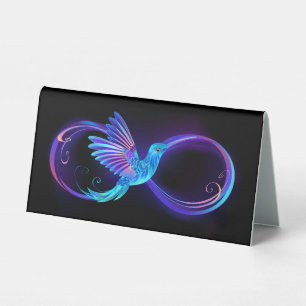 Plaque De Table Symbole de Neon Infinity par Glowing Hummingbird