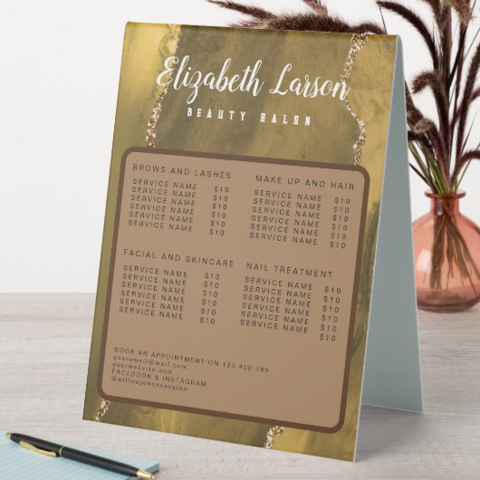 Plaque De Table Symbole de Parties scintillant de la table de maqu (En SItu (Tableau))