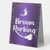 Plaque De Table Symbole de stationnement Bewitch Purple Halloween  (Verso)