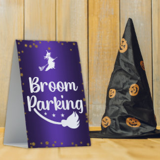 Plaque De Table Symbole de stationnement Bewitch Purple Halloween 