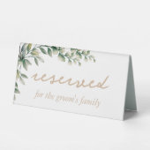 Plaque De Table Symbole de table feuille de l'eucalyptus réservé (Recto)