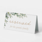 Plaque De Table Symbole de table feuille de l'eucalyptus réservé (Verso)