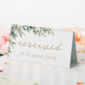 Plaque De Table Symbole de table feuille de l'eucalyptus réservé (In SItu (Mariage))