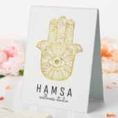 Plaque De Table Symbole de tablette pliée Gold Hamsa professionnel (In SItu (Mariage))