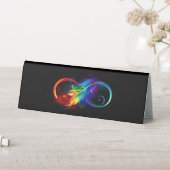 Plaque De Table Symbole d'infini avec plume arc-en-ciel (En SItu (Tableau))
