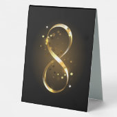Plaque De Table Symbole d'infini doré (Verso)