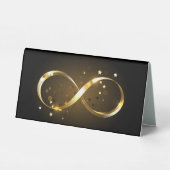 Plaque De Table Symbole d'infini doré (Verso)