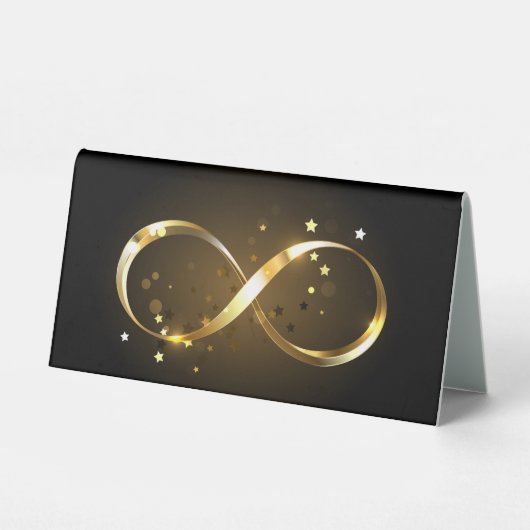 Plaque De Table Symbole d'infini doré (Verso)