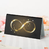 Plaque De Table Symbole d'infini doré (In SItu (Mariage))