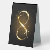 Plaque De Table Symbole d'infini doré (Verso)