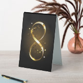 Plaque De Table Symbole d'infini doré (En SItu (Tableau))