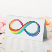 Plaque De Table Symbole d'infinité arc-en-ciel stratifié (In SItu (Mariage))