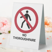 Plaque De Table Symbole d'interdiction ISO 7010 de l'utilisation d (In SItu (Mariage))