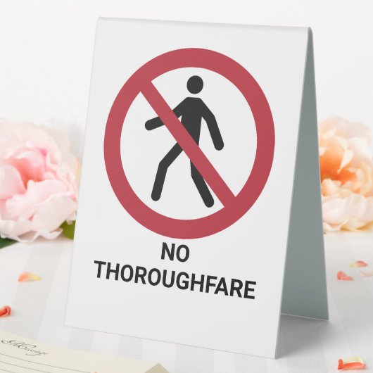 Plaque De Table Symbole d'interdiction ISO 7010 de l'utilisation d (In SItu (Mariage))