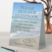 Plaque De Table Symbole du mariage des coeurs dans le sable (En SItu (Tableau))