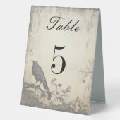 Plaque De Table Symbole gothique Moody Scènes Crème et Table Noire (Recto)