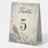 Plaque De Table Symbole gothique Moody Scènes Crème et Table Noire (Verso)