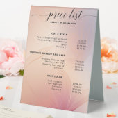 Plaque De Table Symbole moderne, pricelist (In SItu (Mariage))