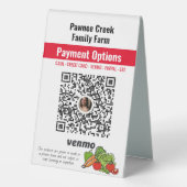 Plaque De Table Symbole personnalisé de la tente de table du march (Verso)