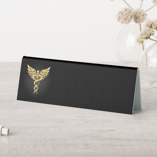 Plaque De Table Symbole Polygonal Or Caduceus (En SItu (Tableau))