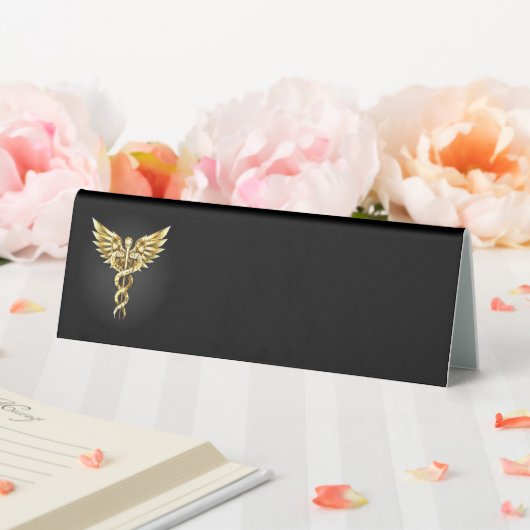 Plaque De Table Symbole Polygonal Or Caduceus (In SItu (Mariage))