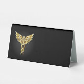 Plaque De Table Symbole Polygonal Or Caduceus (Verso)