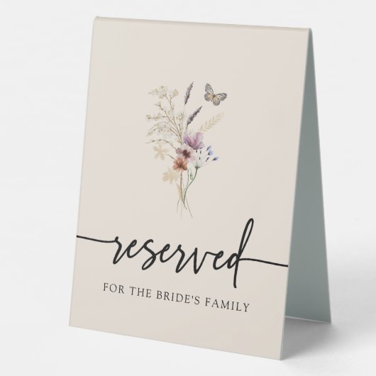 Plaque De Table Symbole réservé Boho (Verso)