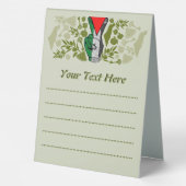 Plaque De Table Symbole triangle rouge de résistance à la main du  (Verso)